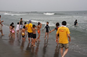 豊浜海岸にて